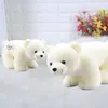 Objetos decorativos estatuetas 30cm super adorável urso polar família pelúcia brinquedo aplacamento presente para crianças confortável bedro241q