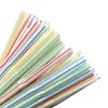100 pc's wegwerp elleboog plastic rietjes voor keukengerei Bar feestevenement Striped Bendable Cocktail Drinkstroopjes 20220426 D3
