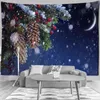 Festival de presentes de Natal Tapestry Art Wall Holding Home Background Room Decoração do quarto J220804