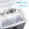 Ice Scoop Home 사용으로 48 파운드/24 시간의 Crystal Icecubes 용 휴대용 조리대 아이스 메이커 기계