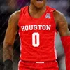 Le basket-ball universitaire porte le maillot de basket-ball des Houston Cougars Marcus Sasser Jarace Walker Tramon Mark J'Wan Roberts Jamal Shead Ja'Vier Francis