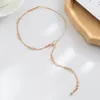 Fashion Metal Style Geometric Simple Ball Chain Tassel Necklace For Women Korean Fashion Necklaces Jewelry Gifts