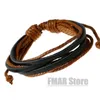 1pc Retro Leather Wrap Braided Woven Rope Bracelet Link Chain for Men Women Couple Boho Colorful Wristband Cuff Rock Punk Hot Surfer Bracelets Bangle Bohemia Jewelry