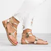 Sandalen Platte Gesp Cross Bandage Holle Effen Kleur Zomer Wilde Casual Zachte Open Teen Schoenen Dames