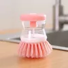 Wash Pot Brush Pot Dish Brush With Washing Up Liquid Soap Dispenser Home Kitchen Washing Utensils Kitchen Accessories