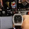 Reloj de lujo Fecha Negocios Ocio Reloj mecánico automático rectangular para hombres con cinturón de diamantes Calendario luminoso personalizado de moda