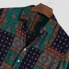 デザイナーの男性シャツエスニックプリントシャツ夏レトロビンテージストリートウェア半袖