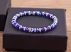 20PCS/lot Fashion Blue Lucky Turkish Evil Eye Charm Strands Bracelets Glass Crystal Beads Bracelet For Women Girls Elastic Handmade Jewelry