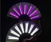 Decoración de fiesta Luminoso Plegable Glow Fan 13 pulgadas Led Play Colorido Mano Abanico Rave Fans para Dance Neon DJ Night Club Party SN4193