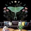 Simple Tarot Tapestry Flower Butterfly Carpet Blanket Psychedelic Witchcraft Wall Hanging Boho Home Bedroom Decor Wall Rugs J220804