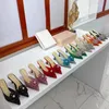 sandali estivi pantofole con tacco Designer di lusso Sandali con abbellimenti in cristallo di fiori Scarpe in PVC trasparente Calzature da fabbrica di pantofole da donna di grandi dimensioni
