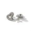 AZ Hollowed Heart Hip Hop Iced Out Studs Earrings For Women Gold Silver Color Male Ear Jewelry Drop 220808