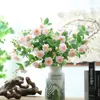 Couronnes de fleurs décoratives 64 cm fleur artificielle Rose Bouquet pour mariage décoration de la maison fausse soie fête chinoise décor cadeau FlowerDecora