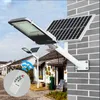 Lumières extérieures solaires étanches des lampadaires solaires fraîches de rue blanche avec une luminosité de la route éloignée 200W 150W 100W 50W Jardin