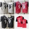 Mens NCAA Cincinnati Bearcats 9 Desmond Ridder College Football Jerseys Vintage Negro Rojo Blanco Camisas cosidas