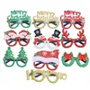 Decorazioni natalizie Buon Babbo Natale Pupazzo di neve Cornice occhiali Giocattolo per bambini Festa 2022 Anno DecorNatale