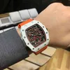 日付デザイナースポーツウォッチウォッチラグジュアリーメンズワインメカニックウォッチバレルR I C H A R D WRISTWATCHレジャービジネスRM50-04自動ミルセラミックテープ