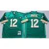 NCAA 빈티지 레트로 75th #13 Dan Marino Jersey 12 Bob Griese 39 Larry Csonka Teal Green White Mend Mens 축구 유니폼 셔츠