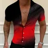 Chemises décontractées pour hommes Été pour hommes Col rabattu Chemise hawaïenne boutonnée Streetwear Chemise Homme Manches courtes Tops Ropa