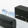 Nya fyrkantiga solglasögonramar lyxiga mabach man 24k pläteringsgradient blå optiska glasögon ädla knappa glasögon Italien designer 2602
