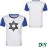 Israele Tshirt Free Custom Men Sport Top White Arabic Hebrew Flag Youth Blue Tee Shirts Personalizza IL Nome Paese Numero 220614