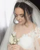 Dubaï arabe grande taille une ligne robes de mariée robes de mariée plis tribunal train à manches longues col en V dentelle appliquée Boho pays style robe de mariée vestidos de novia