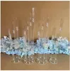 Bröllopsdekoration Centerpiece Candelabra Clear Candle Holder Acrylic Candlesticks For Weddings Event Party SXMY27