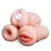 3 Style Oral Pussy Sexig Masturbator 3D Realistic Throat Silicone Artificial Vagina Mouth Anal Erotic Toys For Men Shop5522617