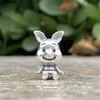 925 Sterling Silver Dangle Charm Tiger Charm Pärlor Bead Fit Pandora Charms Armband DIY Smycken Tillbehör