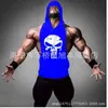 Diep body Building Virtual Skull Fitness Hooded Hooded Waistcoat Trendy Heren Summer Hooded Gym Waistcoat