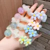 Fashion Candy Color Flowers Chiffon Pferdeschwanzhalter Gummiband Elastic Hair Bands für Frauen Girl Hair Accessorie Kopfbedeckung