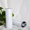 3 dagen levering 20oz Sublimatie Tumbler Blanco roestvrijstalen tuimelaars DIY rechte bekers vacuüm geïsoleerd 600 ml auto water flessen koffiemokken us bouillon