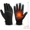 5本の指の手袋2022のタッチスクリーンの男性の冬のジッパーの屋外スポーツ暖かい防水防水女性