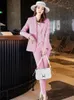 Women's Two Piece Pants High Quality Ladies Pant Suit Women Pink Blue Navy Khaki Formal Blazer Vest And Trousers 3 Set For Work Business Wea