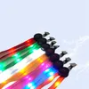 Portable LED Light Up Neck Strap Flashing Cruise Lanyards Keychain Holder ID Badge Hanging Lace Rope