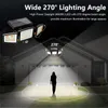 210 LED 270 angle élevé lumens solaire rechargeable led capteur de mouvement lumière extérieure