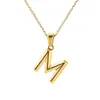 Pendant Necklaces Gold Initial Letter Pendants Necklace Stainless Steel Three-dimensional 26 Letters Charm Women JewelryPendant