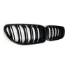 Une paire de Grilles de rein de capot avant 3 couleurs pour BMW série 6 F06 F12 2012-20 16 ABS 2 lignes calandre en maille noire brillante