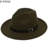 Klasyczne brytyjskie fe mężczyźni imitacja wełniana zima poczuła modę Jazz Hat Chapeau hurtowe 220623