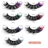 Hand Made Reusable Curling Up Color Fake Eyelashes Soft & Vivid Thick Multilayer False Lashes D Curved Eye End Color and Match Eyelash Extensions