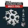 Multifunktionellt snönyckelverktyg stål åttonalt hexuttag Lätt att bära 20-i-1 mini universal skiftnyckel