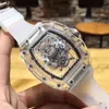 Mechanische Richarsmill Luxus Herrenuhr Armbanduhr Marke Spot Qualitätssicherung Casual Automatische Hohl Transparent Kristall