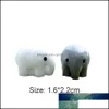 Obiekty dekoracyjne figurki domowe akcenty dekoracje ogród 2pcs mini miłość serce słonia owce miniaturowe figurki mchu mikro krajobrazu wróżka