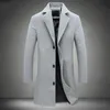 Men's Trench Coats Men Overcoat Soft Jacket Polyester Fashionable Regular Button Lapel Collar OuterwearMen's