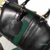 Bolsa de viagem de grife Boston para homens e mulheres, bolsa de mão cilíndrica de couro, bolsas diagonais cruzadas