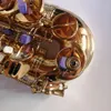 Europäisches High-End-E-Flat-Profi-Altsaxophon in Messingfarbe mit hochwertiger Oberfläche und vergoldeter Eb-Altsaxophon-Instrument