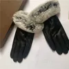 Gants en cuir de marque de haute qualité et écran tactile en laine, poils de lapin, résistants au froid, doigts chauds en peau de mouton, sans boîte182z