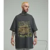 Män hiphop streetwear överdimensionerad t-shirt rolig björnbrev tryckt t shirt harajuku bomull lös tshirt sommar kort ärm 220621