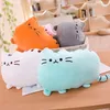 Kawaii kat pluche kussen kitten kussen zachte kleurrijke gevulde speelgoed grijs roze witte pluche pop houseware giften voor vriendin