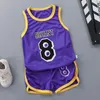 Pojkar Flickor Sportkläder Set Småbarnsväst Shorts 2st set Småbarn Ärmlös träningsoverall Barn Baby Basketkläder Kostym 220610